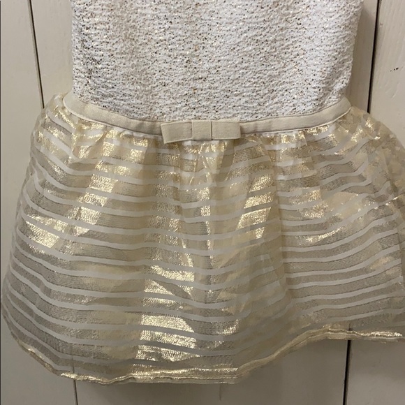The Children’s Place White & Gold Formal Dress - Picture 3 of 5